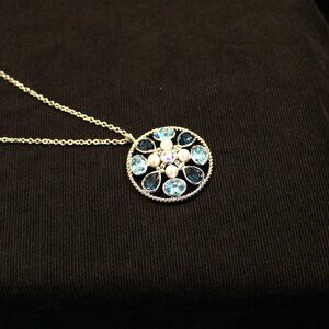 Swarovski Crystal Round Pendent Necklace